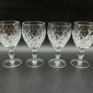 English 5 1/4" Crystal Red Wine Glasses(Set of 4)